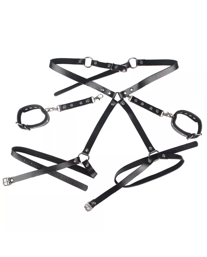 SUBBLIME - 953690 MENOTTES AVEC CEINTURE DE BONDAGE NOIRE TAILLE UNIQUE SUBBLIME - 953690 MENOTTES AVEC CEINTURE DE BONDAGE NOIRE TAILLE UNIQUE