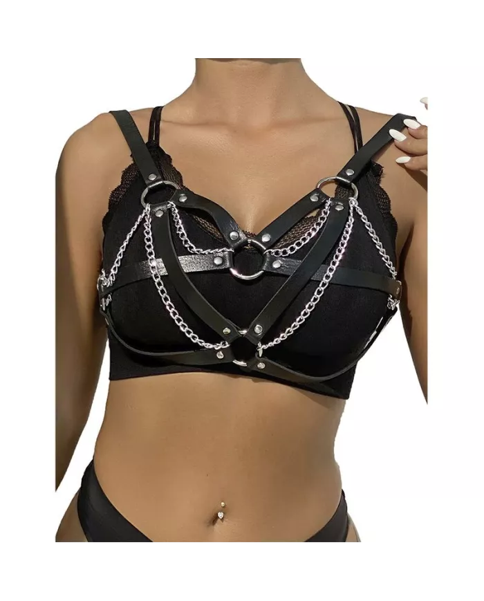 SUBBLIME - 953713 CEINTURE PUNK BONDAGE BOUCLE MÉTAL NOIRE TAILLE UNIQUE SUBBLIME - 953713 CEINTURE PUNK BONDAGE BOUCLE MÉTAL NOIRE TAILLE UNIQUE