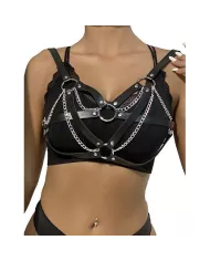 SUBBLIME - 953713 CEINTURE PUNK BONDAGE BOUCLE MÉTAL NOIRE TAILLE UNIQUE SUBBLIME - 953713 CEINTURE PUNK BONDAGE BOUCLE MÉTAL NOIRE TAILLE UNIQUE