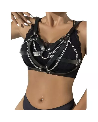 SUBBLIME - 953713 CEINTURE PUNK BONDAGE BOUCLE MÉTAL NOIRE TAILLE UNIQUE SUBBLIME - 953713 CEINTURE PUNK BONDAGE BOUCLE MÉTAL NOIRE TAILLE UNIQUE