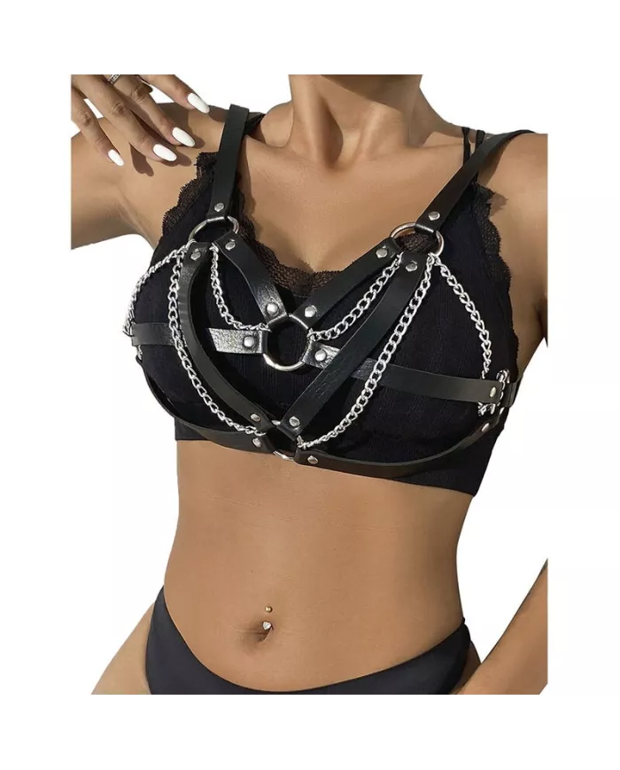 SUBBLIME - 953713 CEINTURE PUNK BONDAGE BOUCLE MÉTAL NOIRE TAILLE UNIQUE SUBBLIME - 953713 CEINTURE PUNK BONDAGE BOUCLE MÉTAL NOIRE TAILLE UNIQUE