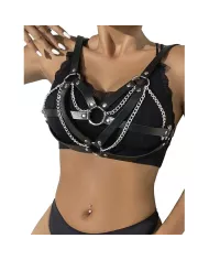 SUBBLIME - 953713 CEINTURE PUNK BONDAGE BOUCLE MÉTAL NOIRE TAILLE UNIQUE SUBBLIME - 953713 CEINTURE PUNK BONDAGE BOUCLE MÉTAL NOIRE TAILLE UNIQUE