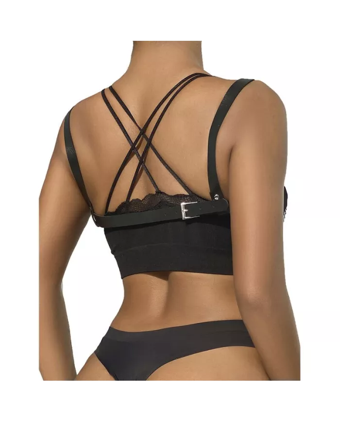 SUBBLIME - 953713 CEINTURE PUNK BONDAGE BOUCLE MÉTAL NOIRE TAILLE UNIQUE SUBBLIME - 953713 CEINTURE PUNK BONDAGE BOUCLE MÉTAL NOIRE TAILLE UNIQUE