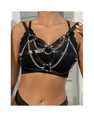 SUBBLIME - 953713 CEINTURE PUNK BONDAGE BOUCLE MÉTAL NOIRE TAILLE UNIQUE SUBBLIME - 953713 CEINTURE PUNK BONDAGE BOUCLE MÉTAL NOIRE TAILLE UNIQUE