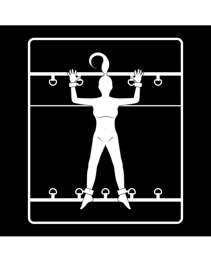 FETISH SUBMISSIVE - ENSEMBLE DE LIENS DE LIT DE LUXE AVEC DOUBLURE EN NOPRÈNE