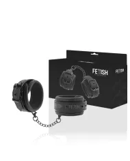 FETISH SUBMISSIVE - MENOTTES EN CUIR VÉGÉTALIEN AVEC DOUBLURE EN NOPRÈNE FETISH SUBMISSIVE - MENOTTES EN CUIR VÉGÉTALIEN AVEC DOUBLURE EN NOPRÈNE