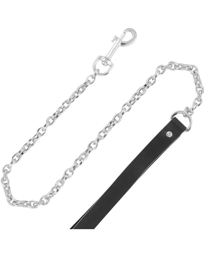 DARKNESS - COLLIER EN CUIR DE HAUTE QUALITÉ AVEC LAISSE DARKNESS - COLLIER EN CUIR DE HAUTE QUALITÉ AVEC LAISSE
