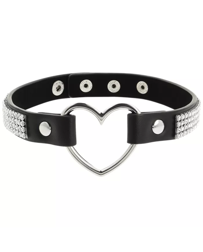 COQUETTE CHIC DESIRE - RAS DE COU EN CUIR VEGAN AVEC COEUR