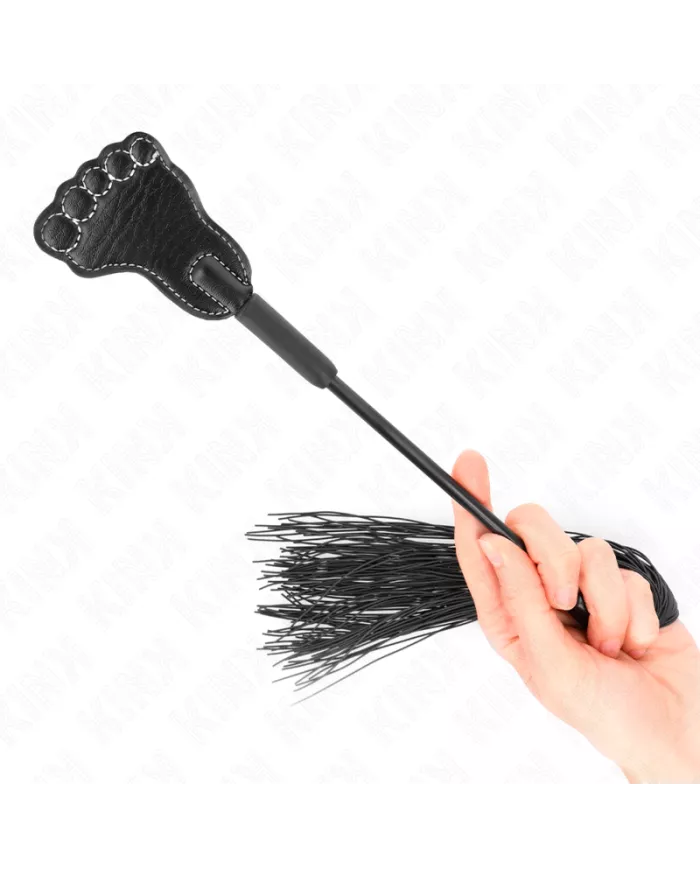 KINK - PAGAIE EN FORME DE PIED AVEC FOUET À GLAND 31 CM