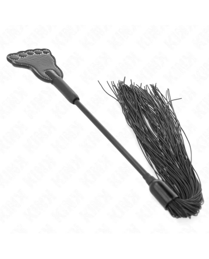 KINK - PAGAIE EN FORME DE PIED AVEC FOUET À GLAND 31 CM