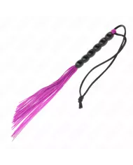 KINK - MINI FOUET EN SILICONE AVEC 6 BILLES VIOLES 26 CM