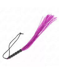 KINK - MINI FOUET EN SILICONE AVEC 6 BILLES VIOLES 26 CM