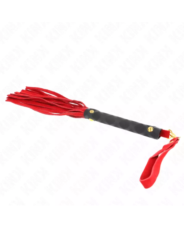 KINK - MINI FOUET DAIM ROUGE 30 CM