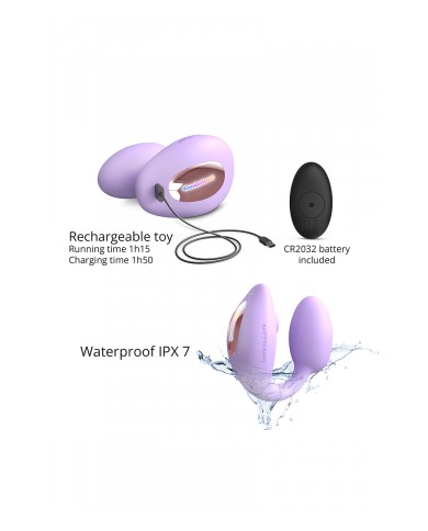 Double stimulateur Wonderlover mauve - Love to Love