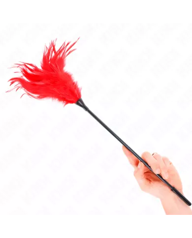 KINK - PLUSIEURS PLUMES DE CHATOUILLES ROUGES 45 CM KINK - PLUSIEURS PLUMES DE CHATOUILLES ROUGES 45 CM