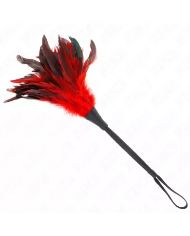 KINK - PLUMES DE POULET TICKLE EN FORME DE CORNE ROUGE 36 CM KINK - PLUMES DE POULET TICKLE EN FORME DE CORNE ROUGE 36 CM