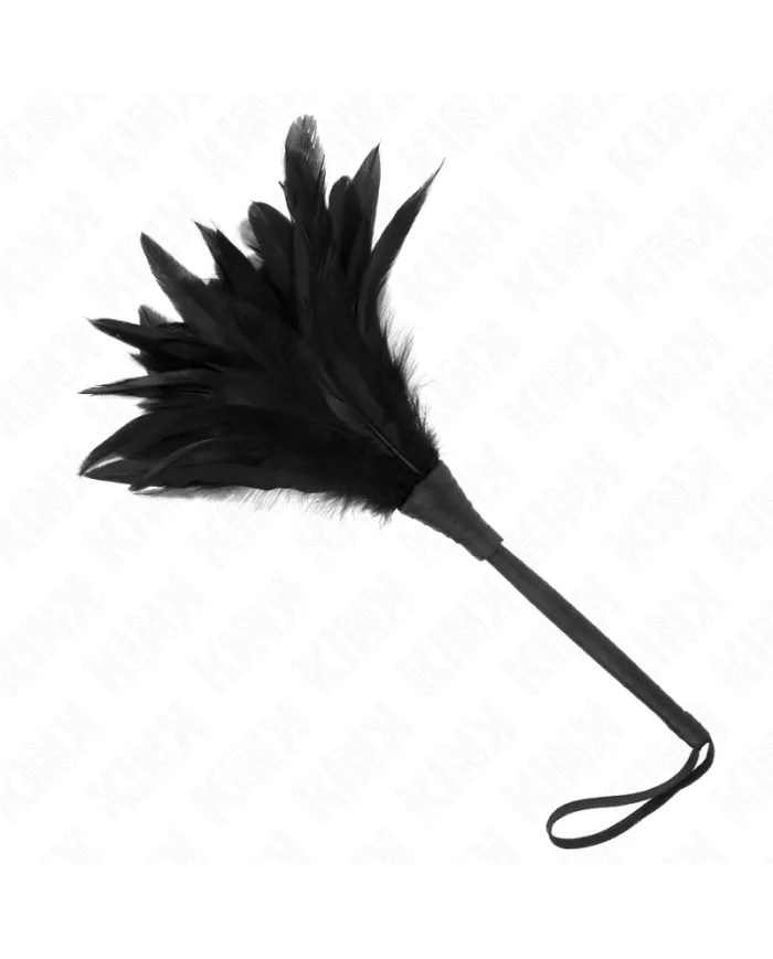 KINK - PLUMES DE POULET TICKLE EN FORME DE CORNE NOIRE 36 CM
