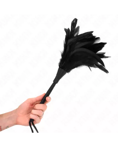 KINK - PLUMES DE POULET TICKLE EN FORME DE CORNE NOIRE 36 CM KINK - PLUMES DE POULET TICKLE EN FORME DE CORNE NOIRE 36 CM