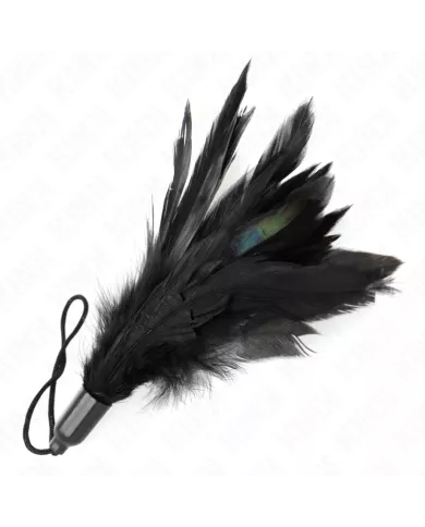 KINK - PLUMES CHACOUILLÉES AVEC MANCHE CORDE BASE PLASTIQUE 15 CM KINK - PLUMES CHACOUILLÉES AVEC MANCHE CORDE BASE PLASTIQUE 15 CM