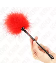 KINK - PLUMES TICKLE ROUGES UTILISÉES POUR LE KIT BONDAGE 27 CM