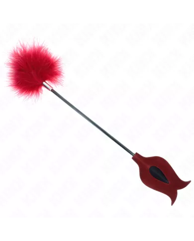 KINK - PLUMES DE CHACOUILLES AVEC PALETTE EN FORME DE ROSE 8 CM KINK - PLUMES DE CHACOUILLES AVEC PALETTE EN FORME DE ROSE 8 CM