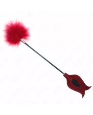 KINK - PLUMES DE CHACOUILLES AVEC PALETTE EN FORME DE ROSE 8 CM KINK - PLUMES DE CHACOUILLES AVEC PALETTE EN FORME DE ROSE 8 CM