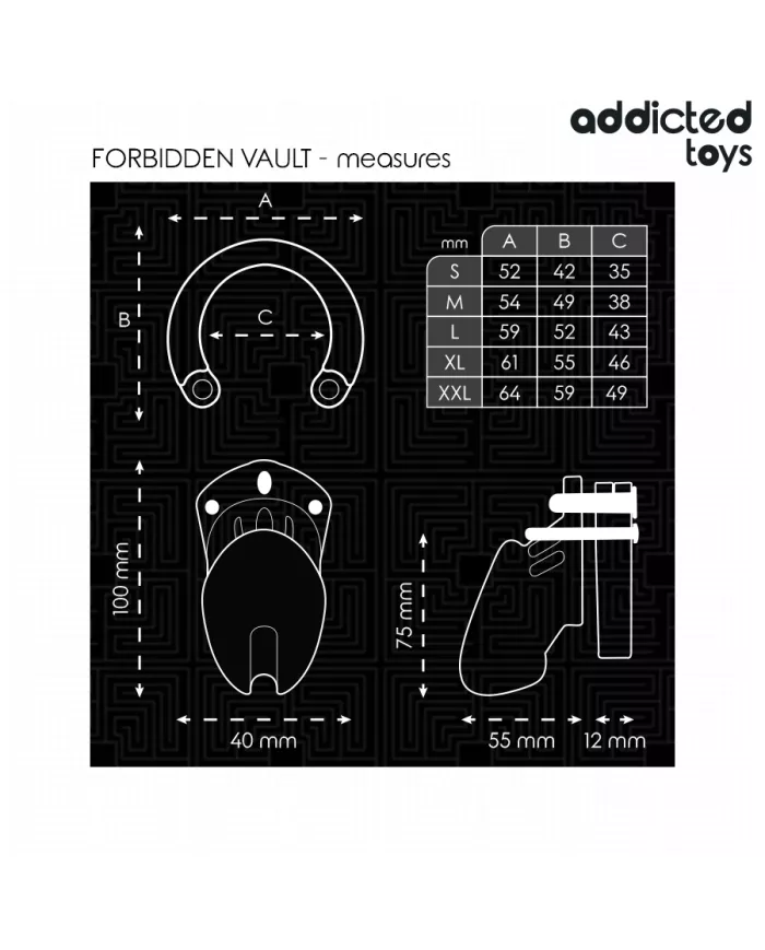 ADDICTED TOYS LOCKED - CAGE À PÉNIS INTERDITE 10 CM ADDICTED TOYS LOCKED - CAGE À PÉNIS INTERDITE 10 CM