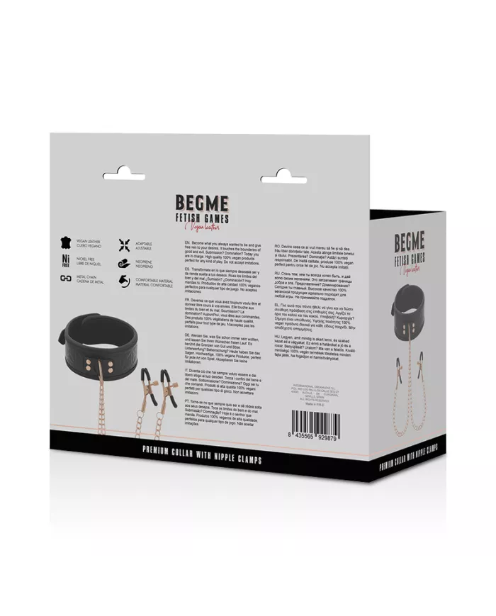 BEGME - BLACK EDITION COLLIER BEGME BLACK EDITION AVEC PINCES À MÉTONS BEGME - BLACK EDITION COLLIER BEGME BLACK EDITION AVEC PINCES À MÉTONS