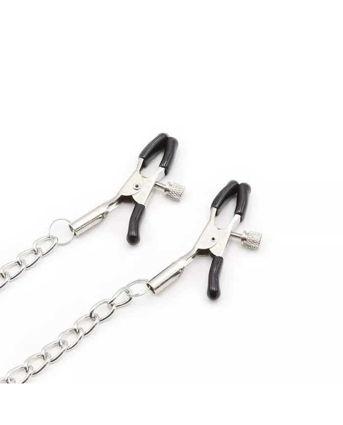 OHMAMA FETISH - RING GAG AVEC CHAÎNES ET PINCES À TÉLÉNOLS