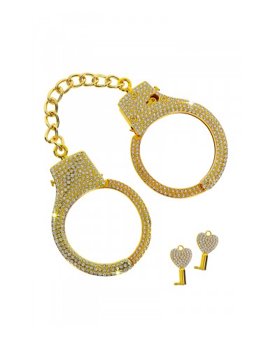 Menottes dorées et strass - Taboom Bondage