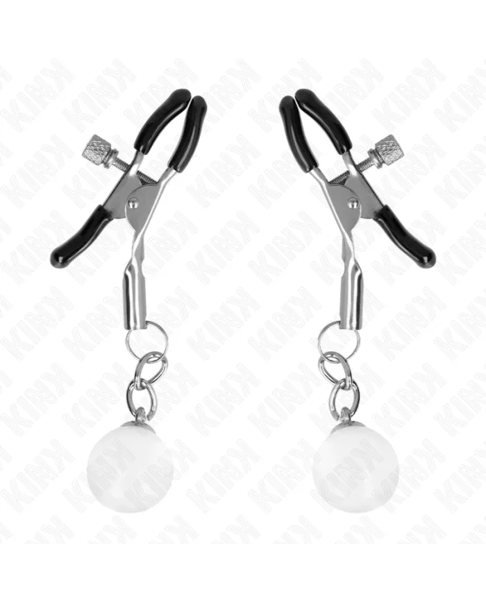 KINK - PINCES À METON BILLES DE VERRE ARGENT 6 CM