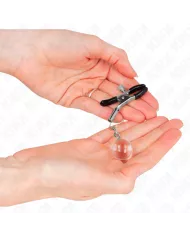 KINK - PINCES À METON BILLES DE VERRE ARGENT 6 CM