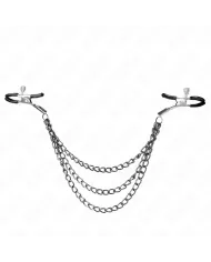 KINK - PINCES À METELIER AVEC 3 CHAÎNES NOIRES 20/23/28 CM