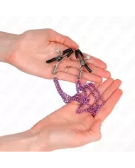 KINK - PINCES À METELIER AVEC 3 CHAÎNES VIOLET 20/23/28 CM
