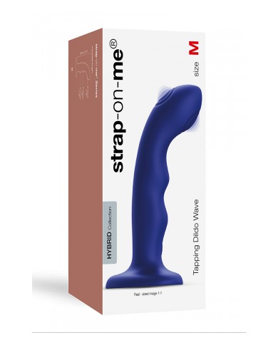 Vibro Tapping dildo wave bleu - Strap on Me