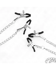 KINK - 4 PINCES À MATELONS ET CLITO RÉGLABLES ARGENT KINK - 4 PINCES À MATELONS ET CLITO RÉGLABLES ARGENT