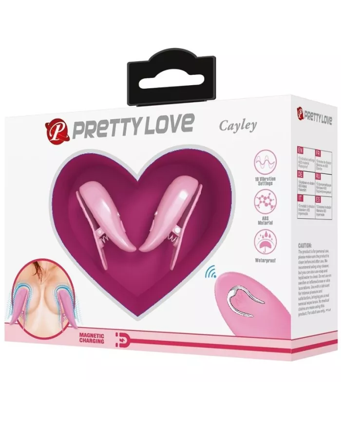 PRETTY LOVE - PINCES À TÉTONS CAILEY 10 VIBRATIONS TÉLÉCOMMANDE ROSE PRETTY LOVE - PINCES À TÉTONS CAILEY 10 VIBRATIONS TÉLÉCOMMANDE ROSE