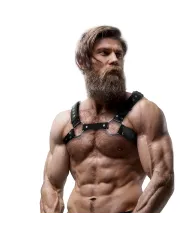 FETISH SUBMISSIVE ATTITUDE - HARNAIS DE POITRINE EN ÉCO-CUIR POUR HOMMES AVEC CLOUS FETISH SUBMISSIVE ATTITUDE - HARNAIS DE POITRINE EN ÉCO-CUIR POUR HOMMES AVEC CLOUS