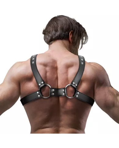 FETISH SUBMISSIVE ATTITUDE - HARNAIS DE POITRINE RÉGLABLE EN CUIR ÉCOLOGIQUE POUR HOMMES BULLDOG FETISH SUBMISSIVE ATTITUDE - HARNAIS DE POITRINE RÉGLABLE EN CUIR ÉCOLOGIQUE POUR HOMMES BULLDOG