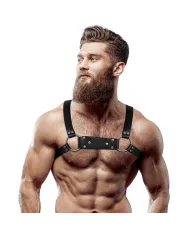 FETISH SUBMISSIVE ATTITUDE - HARNAIS DE POITRINE BULLDOG EN CUIR ÉCOLOGIQUE POUR HOMMES TAILLE M/L FETISH SUBMISSIVE ATTITUDE - HARNAIS DE POITRINE BULLDOG EN CUIR ÉCOLOGIQUE POUR HOMMES TAILLE M/L