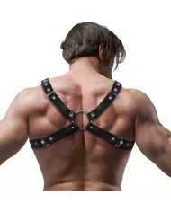 FETISH SUBMISSIVE ATTITUDE - HARNAIS DE POITRINE BULLDOG EN CUIR ÉCOLOGIQUE POUR HOMMES TAILLE M/L FETISH SUBMISSIVE ATTITUDE - HARNAIS DE POITRINE BULLDOG EN CUIR ÉCOLOGIQUE POUR HOMMES TAILLE M/L