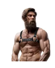 FETISH SUBMISSIVE ATTITUDE - HARNAIS DE POITRINE BULLDOG EN CUIR ÉCOLOGIQUE POUR HOMMES TAILLE M/L FETISH SUBMISSIVE ATTITUDE - HARNAIS DE POITRINE BULLDOG EN CUIR ÉCOLOGIQUE POUR HOMMES TAILLE M/L