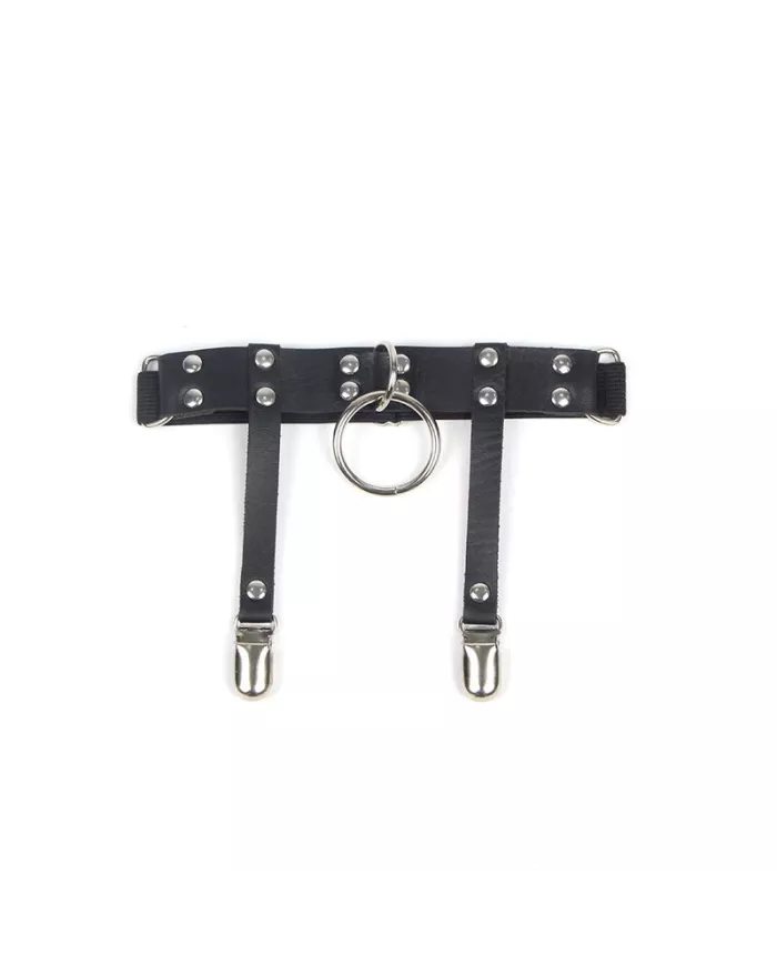 SUBBLIME - 953744 JARRETELLE PUNK EN CUIR AJUSTABLE NOIR TAILLE UNIQUE