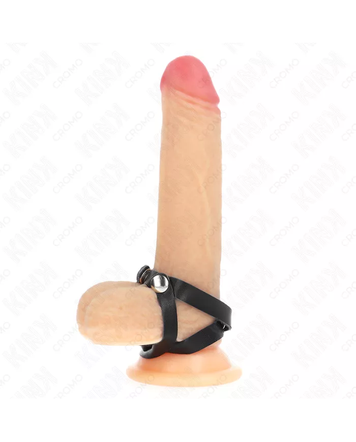 KINK - ANNEAU PÉNIS EN CUIR AVEC FERMETURE À PRESSION 39 X 1 CM