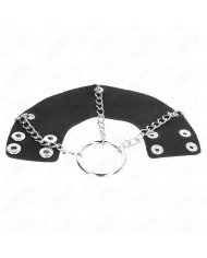 KINK - ANNEAU PÉNIS CHAÎNE 4 CM 7 CM MÉTAL AVEC CEINTURE EN CUIR