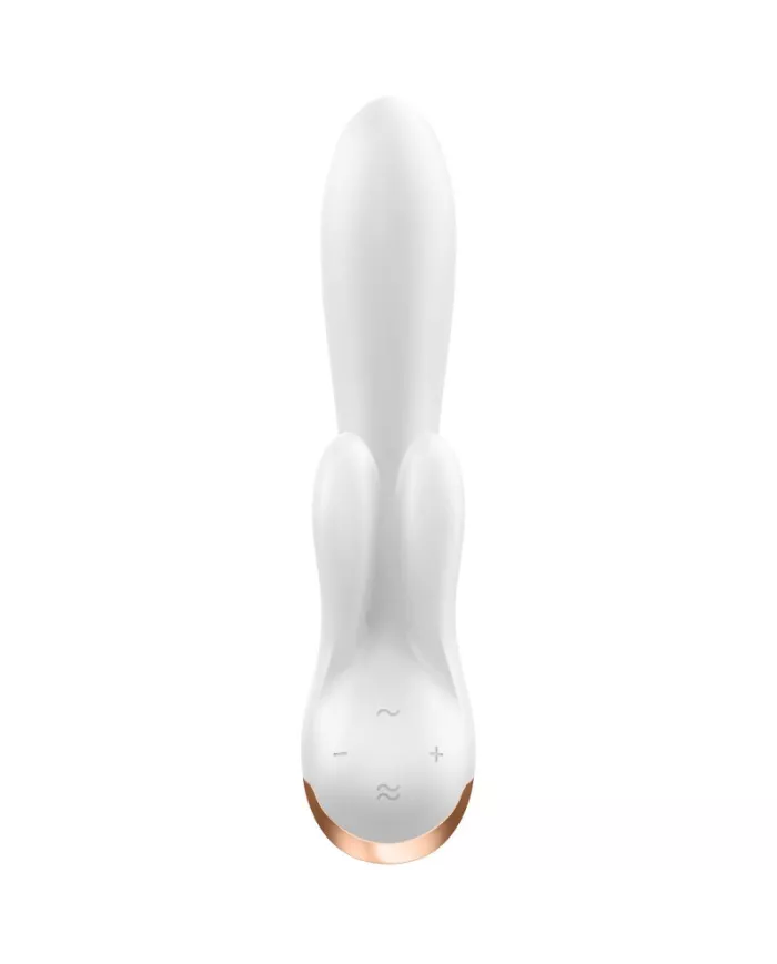 SATISFYER - APPLICATION VIBRATEUR DOUBLE FLEX BLANC SATISFYER - APPLICATION VIBRATEUR DOUBLE FLEX BLANC