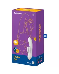 SATISFYER - APPLICATION VIBRATEUR DOUBLE FLEX BLANC SATISFYER - APPLICATION VIBRATEUR DOUBLE FLEX BLANC