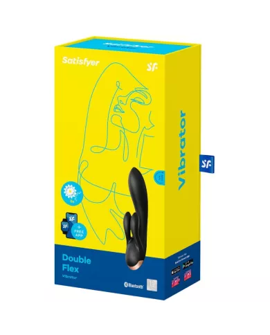 SATISFYER - APPLICATION VIBRATEUR DOUBLE FLEX NOIR