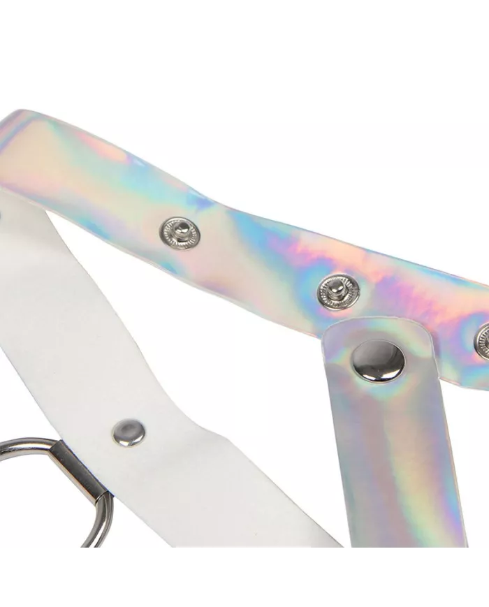 SUBBLIME - 953737 HARNAIS DE POITRINE AVEC ANNEAUX ET CHAÎNES ARGENT TAILLE UNIQUE