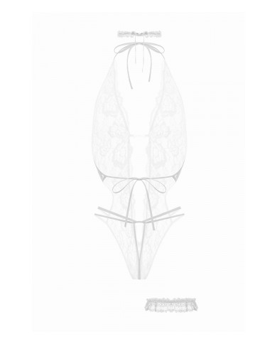 Ensemble body ouvert Renee blanc - Christine